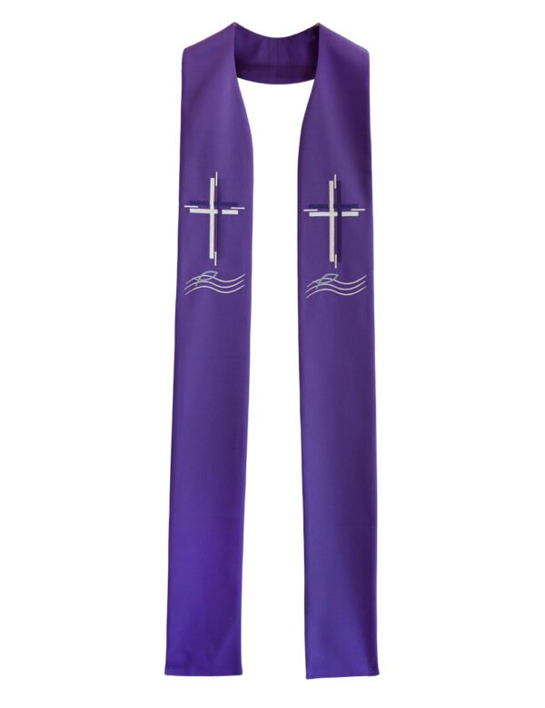Purple Stole with White Cross