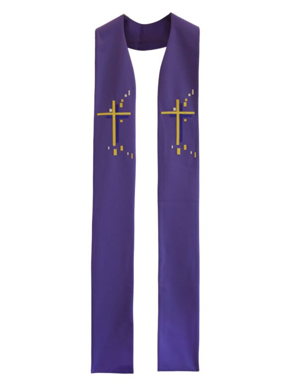 Purple Stole with Golden Cross