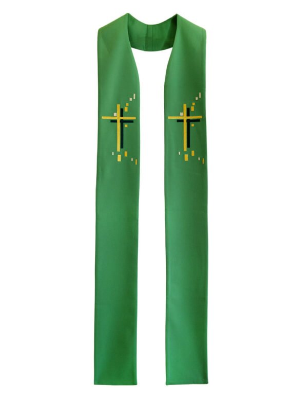 Green Stole with Golden Cross