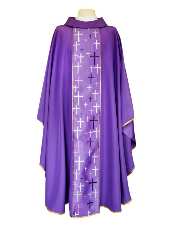 Violet Chasuble with Crosses