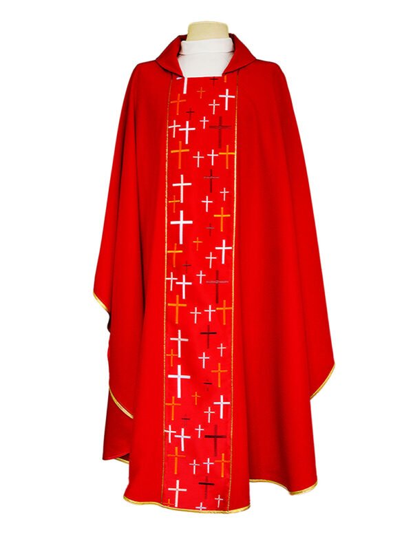 Paramento Vermelho com Cruzes