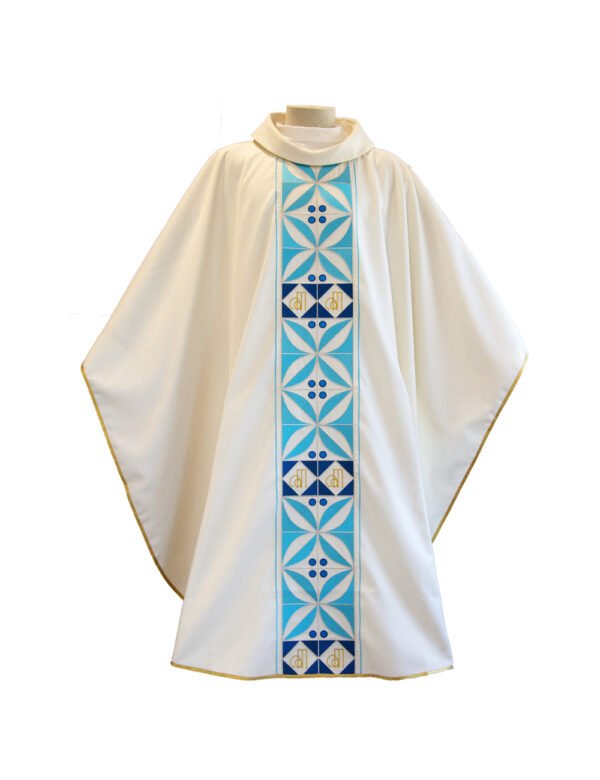 AM vestment with blue bar