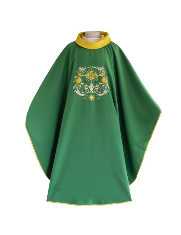 Chasuble JHS - Green and Gold