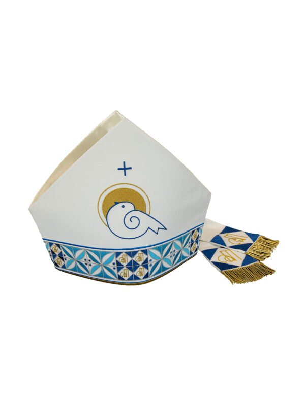 Blue and White Episcopal Miter