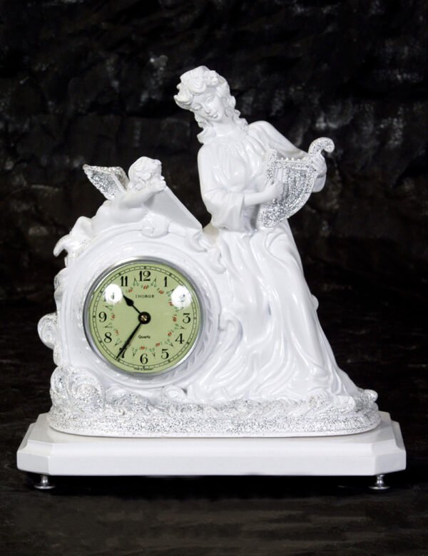 Clock with Woman Playing the Harp