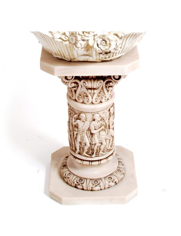 Column in Beige or Gold Carving