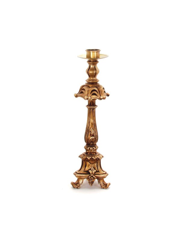 Golden Candlestick with Ornate Base