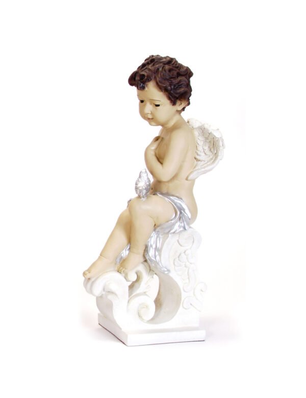 Angel on Stone with Bird