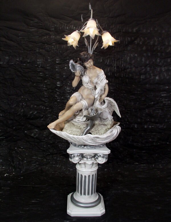 Fountain with Swan and Woman