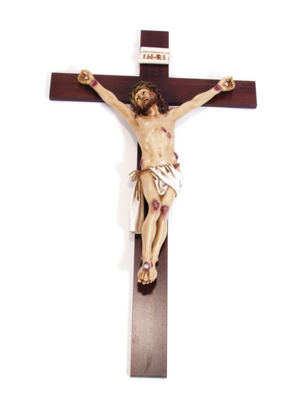 Crucifix of Christ in Wood for Wall