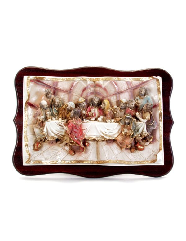 Wooden painting of the Supper of Christ